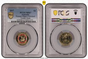 2017 $2 Possum Magic Colorized Visible Hush MS67