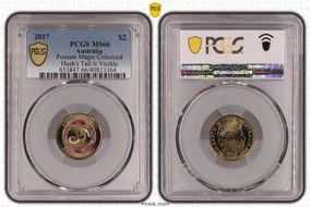 2017 $2 Possum Magic Colorized Hush's Tail is Visible MS66