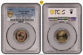 2017 $2 Possum Magic Colorized Hush's Tail is Visible MS66