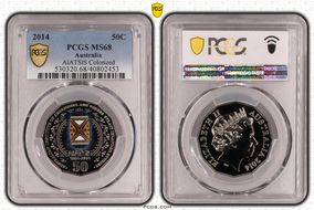 2014 50C AIATSIS Colorized MS68