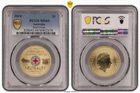 2014 $1 Red Cross MS69