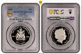2001 50C Norfolk Island PR70DCAM