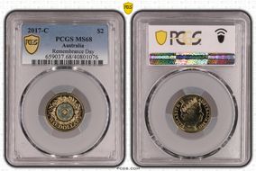 2017-C $2 Remembrance Day Colorized MS68