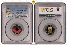 2021 $2 50th Ann Aboriginal Flag Colorized PR70DCAM