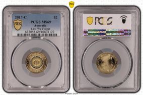 2017-C $2 Lest We Forget Colorized MS69