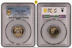 2019-C $2 Police Remembrance Colorized MS69