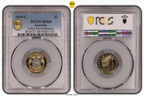2019-C $2 Police Remembrance Colorized MS68