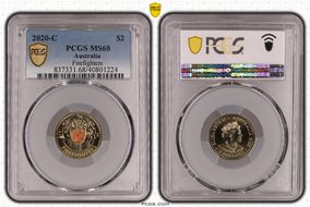 2020-C $2 Firefighters Colorized MS68