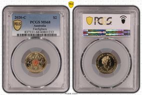 2020-C $2 Firefighters Colorized MS68