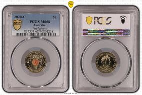 2020-C $2 Firefighters Colorized MS68