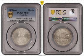 1931(m) Florin KM-27  Ag MS64+