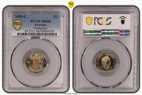 2020-C $2 Firefighters Colorized MS68