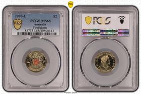 2020-C $2 Firefighters Colorized MS68