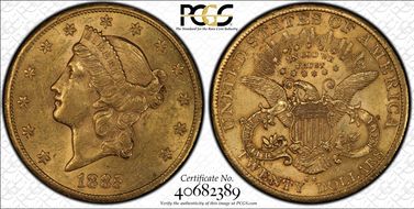1885-CC $20 AU58