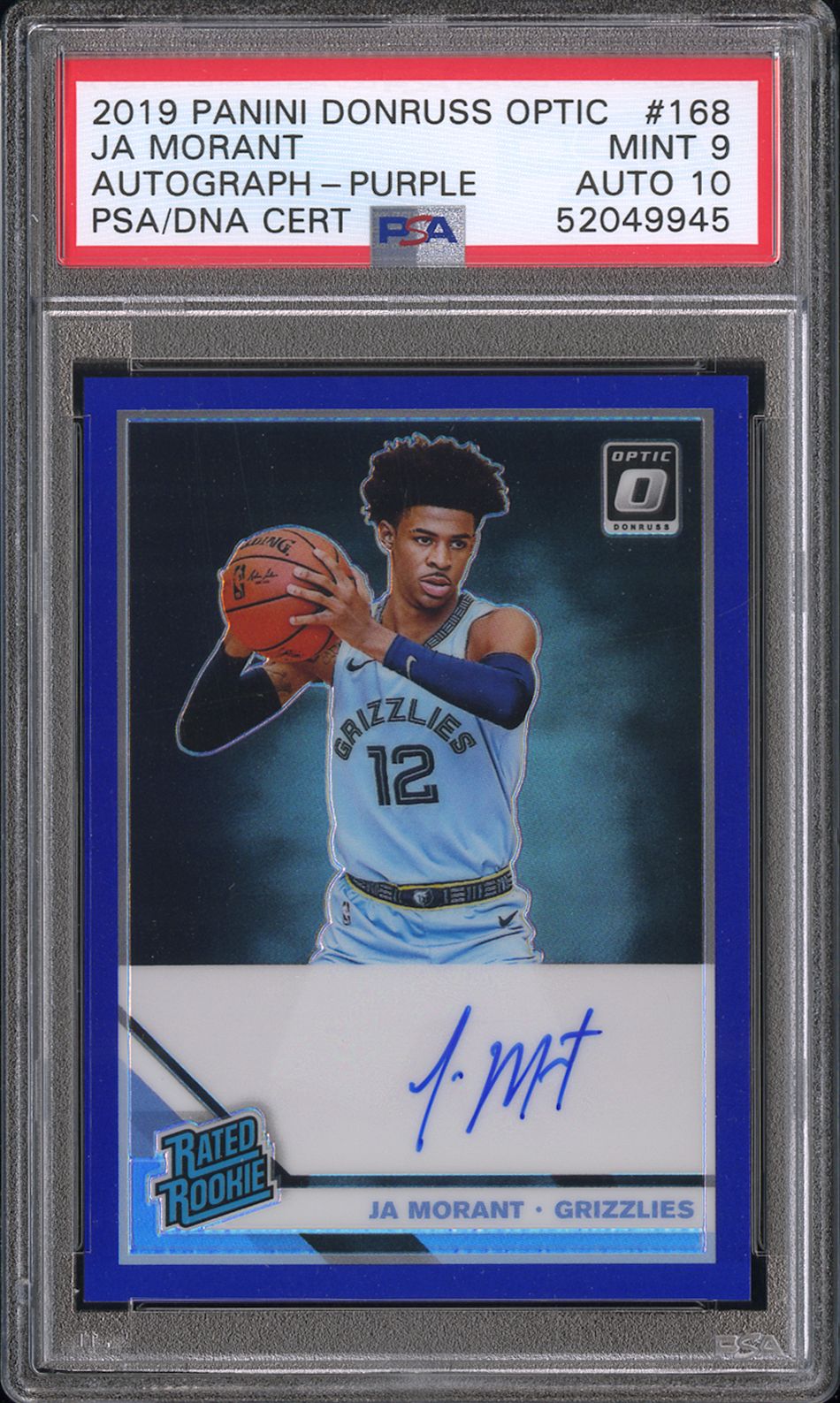 2019 Panini Donruss Optic Purple #168 Ja Morant front