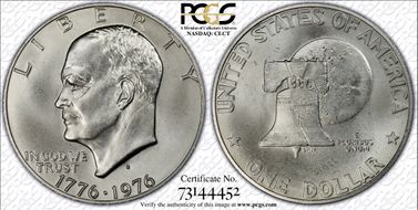 1976-S $1 Silver MS68