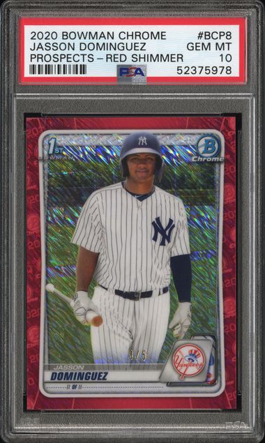 Jasson Dominguez Rookie Card. Gem 10