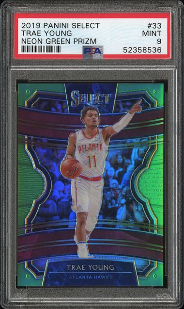 2019 Panini Select Neon Green #33 Trae Young front