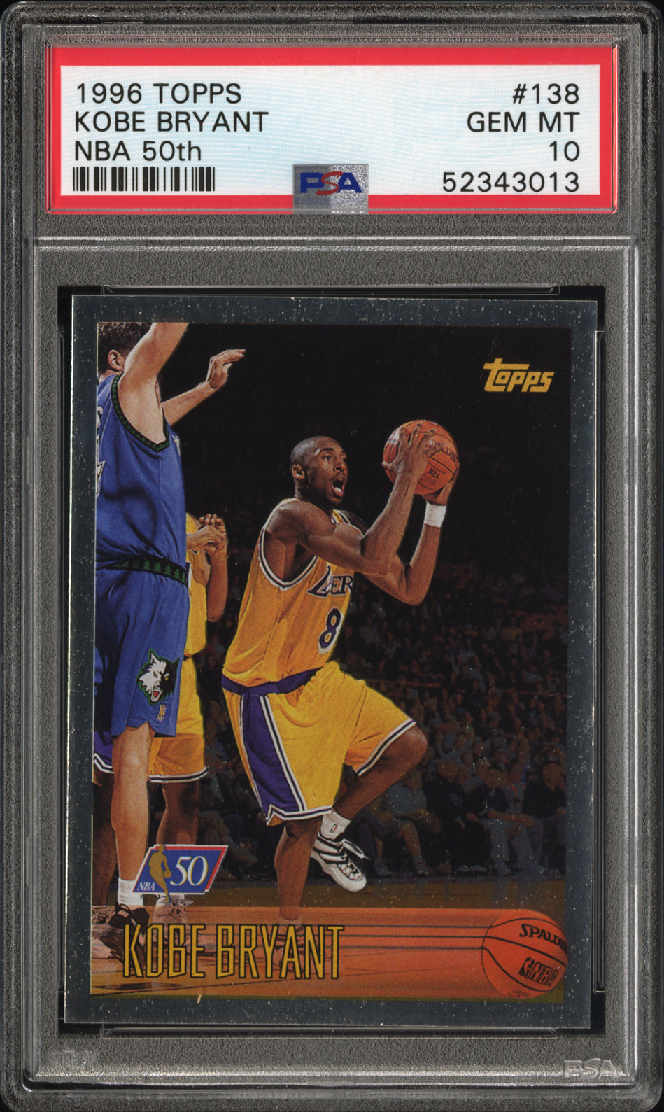 Kobe Bryant 1996 Topps #138 NBA at 50 Price Guide - Sports Card Investor