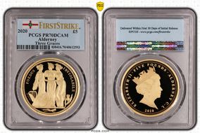 2020 £5 Three Graces Gold First Strike PR70DCAM