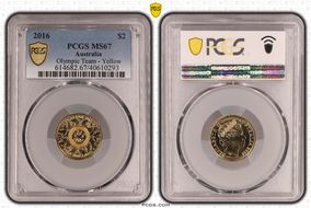 2016 $2 Olympic Team - Yellow Colorized MS67