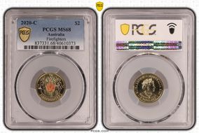 2020-C $2 Firefighters Colorized MS68