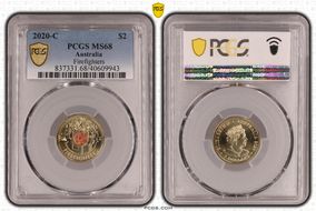 2020-C $2 Firefighters Colorized MS68