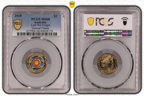 2018 $2 Lest We Forget Eternal Flame Colorized MS68