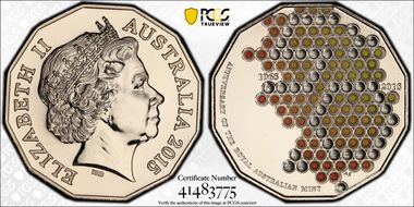 2015 50C RAM 50th Anniversary Colorized MS68