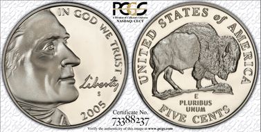 2005-S 5C Bison PR70DCAM