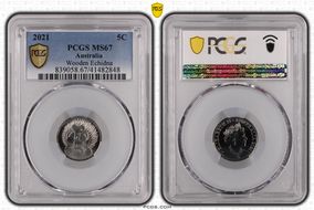 2021 5C Wooden Echidna - Baby Set MS67