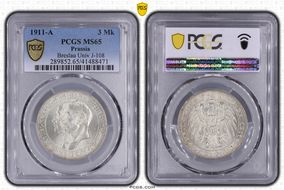 1911-A 3 Mk Breslau Univ J-108 MS65