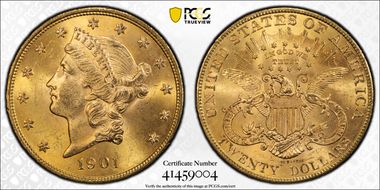 1901 $20 MS64