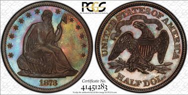 1873 50C J-1272 PR67BN