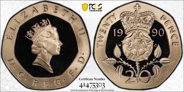 1990 20p S-G2 PR69DCAM