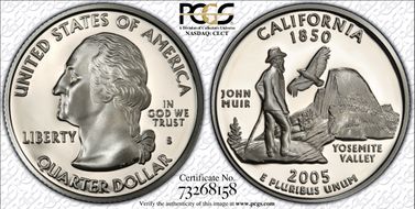 2005-S 25C California  Silver PR70DCAM