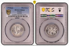 1910(a) Drachma KM-60  Ag MS64