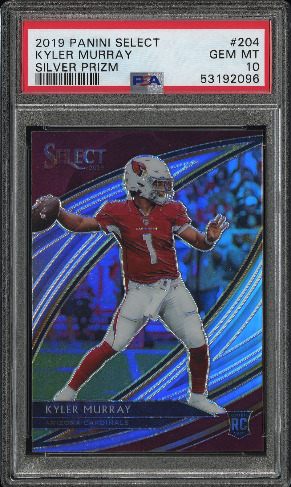 2019 Panini PANINI SELECT SILVER PRIZM #204 Kyler Murray front