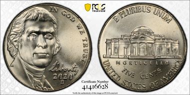 2020-D 5C First Day of Issue MS67FS