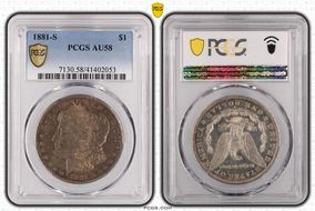 1881-S $1 AU58