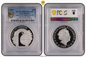 2020 £5 Tower of London Ag Pft The Royal Mint PR67DCAM