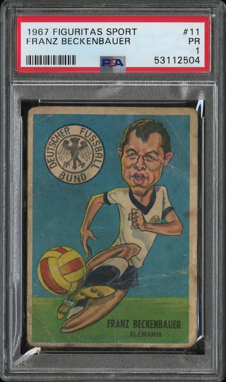 1967 CRACK FIGURITAS SPORT #11 Franz Beckenbauer front