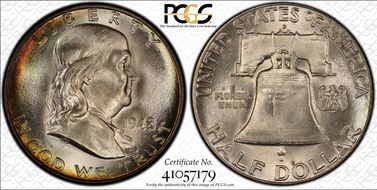 1948-D 50C MS67+ FBL