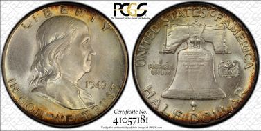 1949-D 50C MS66+ FBL