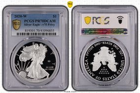2020-W  $1 Silver Eagle - v75 Privy PR70DCAM