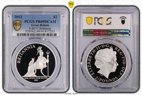 2013 £2 S-BF15 Britannia Ag PR69DCAM