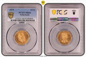 1875 10 G KM-105  Au MS66