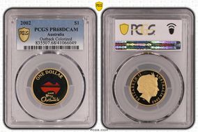 2002 $1 Year of the Outback Colorized Al-Br PR68DCAM