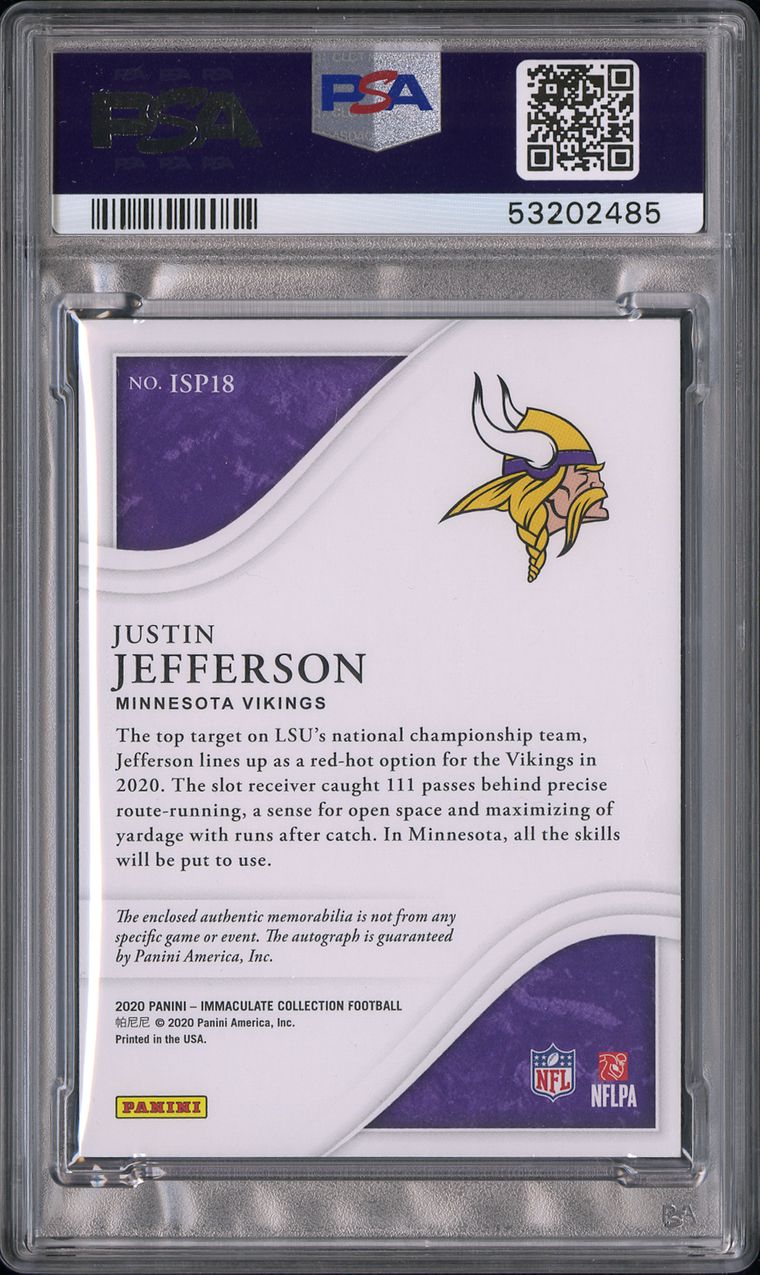 PSA Set Registry Showcase: Justin Jefferson