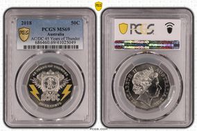 2018 50C AC/DC 45 Years of Thunder MS69